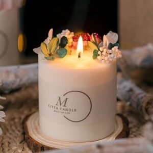 Luxury flower and fruit candles